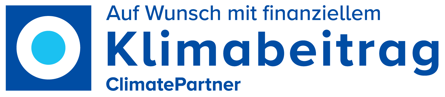 Logo finanzieller Klimabeitrag auf Wunsch